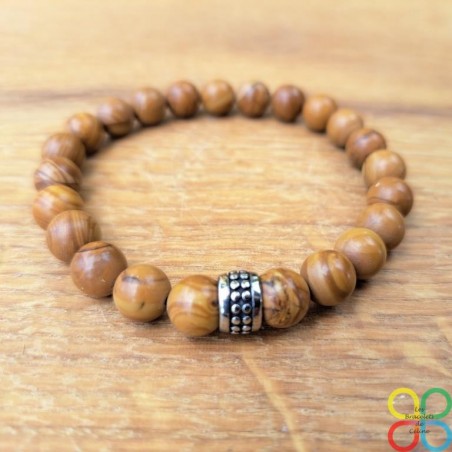 Bracelet Jaspe "Bois"