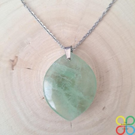 Collier Fluorite Acier