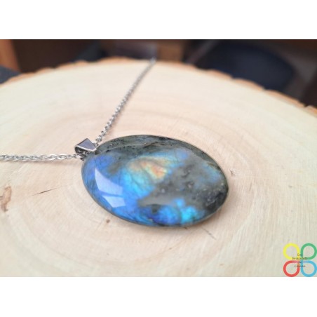 Collier Labradorite ovale